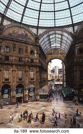 Atrium of Galleria Vittono Emanuelle Milan Italy View Large Photo Image Stock Photo - Atrium of Galleria Vittono Emanuelle Milan Italy. Fotosearch