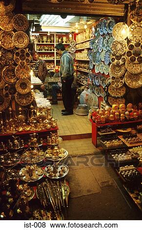 Stock Photo - Bazaar Stall Istanbul Turkey. Fotosearch
