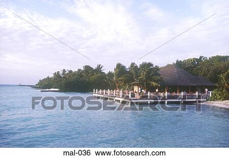 Beach Restaurant Lhohifushi Maldives View Large Photo Image Stock Photograph - Beach Restaurant Lhohifushi Maldives. Fotosearch