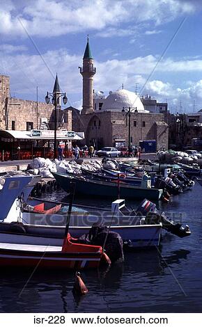 Boats and Sinan Pasha Mosque Akko Harbour Israel View Large Photo Image Stock Photo - Boats and Sinan Pasha Mosque Akko Harbour Israel. Fotosearch