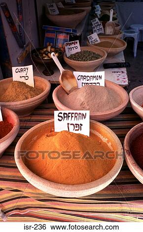 Bowls of Spices on Market Stall Jerusalem Israel View Large Photo Image Stock Photograph - Bowls of Spices on Market Stall Jerusalem Israel. Fotosearch