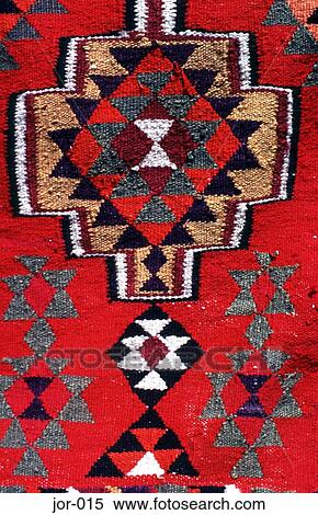 Brightly Coloured Rug Design Jordan View Large Photo Image Stock Photography - Brightly Coloured Rug Design Jordan. Fotosearch