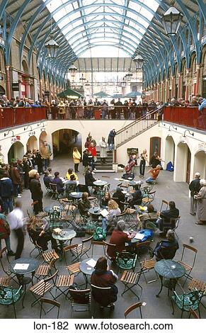 Cafe in Iron Framed Hall Covent Garden London UK View Large Photo Image Stock Image - Cafe in Iron Framed Hall Covent Garden London UK. Fotosearch