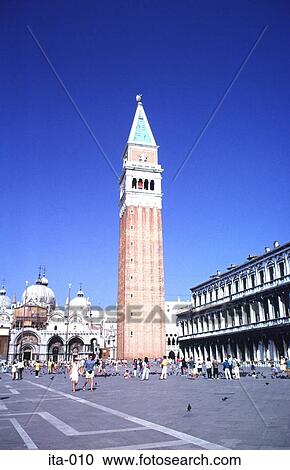 Campanile Piazza San Marco Venice Italy Europe View Large Photo Image Stock Image - Campanile Piazza San Marco Venice Italy Europe. Fotosearch