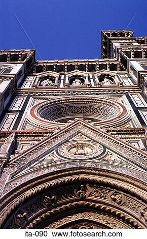 Cathedral Facade with Rose Window Florence Italy View Large Photo Image Stock Image - Cathedral Facade with Rose Window Florence Italy. Fotosearch