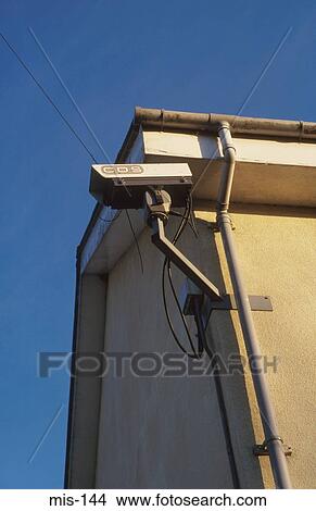 CCTV Camera on Corner of Building View Large Photo Image Picture - CCTV Camera on Corner of Building. Fotosearch