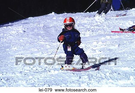 Child Skiing View Large Photo Image Stock Photo - Child Skiing. Fotosearch