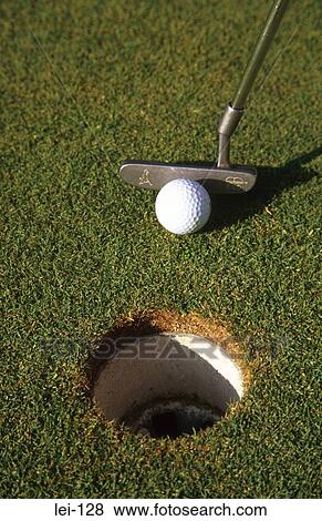 Close Up of Golf Ball Being Putted at Short Range View Large Photo Image Stock Photo - Close Up of Golf Ball Being Putted at Short Range. Fotosearch