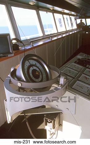Compass on Bridge of Ferry View Large Photo Image Stock Image - Compass on Bridge of Ferry. Fotosearch