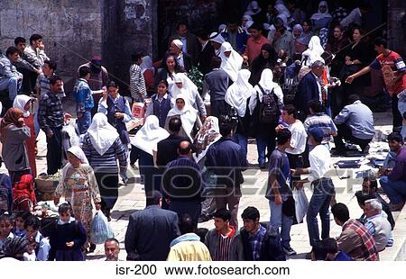 Crowd at the Damascus Gate Jerusalem Old City Israel View Large Photo Image Stock Image - Crowd at the Damascus Gate Jerusalem Old City Israel. Fotosearch