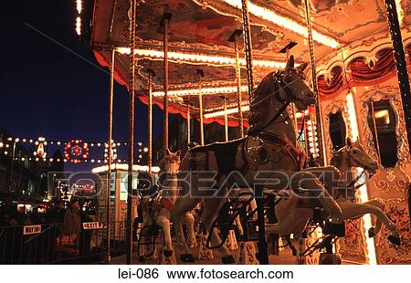 Decorated Fairground Horse on Carousel View Large Photo Image Stock Photograph - Decorated Fairground Horse on Carousel. Fotosearch