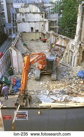 Demolition Work in Progress London UK View Large Photo Image Stock Photography - Demolition Work in Progress London UK. Fotosearch
