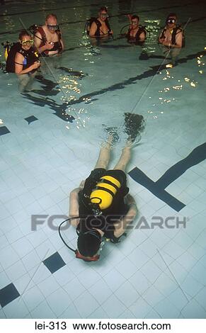 Stock Image - Diving Training UK. Fotosearch
