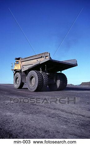 Stock Image - Dumper Truck Going to Fetch Coal Trimsaran Wales. Fotosearch