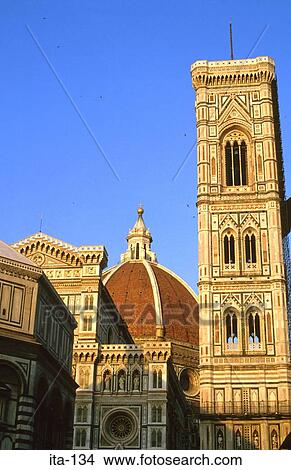 Duomo and Campanile of Giotto Florence Italy View Large Photo Image Picture - Duomo and Campanile of Giotto Florence Italy. Fotosearch