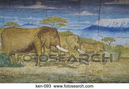 Elephant Painting Kenya View Large Photo Image Stock Image - Elephant Painting Kenya. Fotosearch