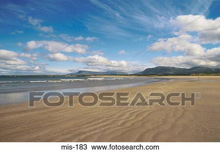 Stock Image - Empty Beach Republic of Ireland. Fotosearch