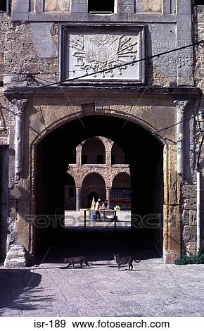 Entrance Gate to Khan Al Umdan Akko Israel View Large Photo Image Stock Photo - Entrance Gate to Khan Al Umdan Akko Israel. Fotosearch