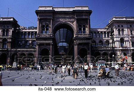 Entrance to Arcade Milan Italy View Large Photo Image Stock Photo - Entrance to Arcade Milan Italy. Fotosearch