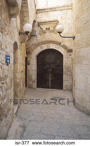 Stock Photo - Entrance to Synagogue Jerusalem Israel. Fotosearch