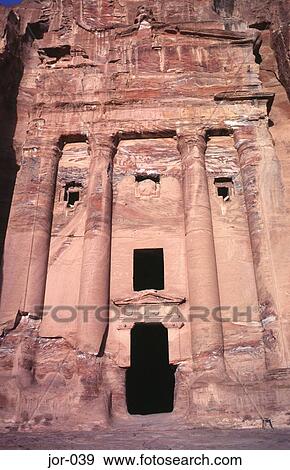 Entrance to the Urn Tomb Petra Jordan View Large Photo Image Stock Photo - Entrance to the Urn Tomb Petra Jordan. Fotosearch