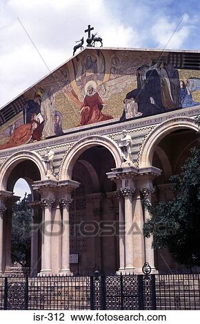 Facade of Church of All Nations Jerusalem Israel View Large Photo Image Stock Image - Facade of Church of All Nations Jerusalem Israel. Fotosearch