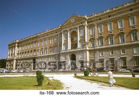 Facade of Palace de Regio Caserta Italy View Large Photo Image Stock Photo - Facade of Palace de Regio Caserta Italy. Fotosearch