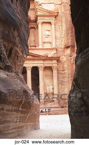 First Glimpse of Petra From the Siq Jordan View Large Photo Image Picture - First Glimpse of Petra From the Siq Jordan. Fotosearch