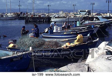 Fishing Boats in Harbour Jaffa Israel View Large Photo Image Stock Photo - Fishing Boats in Harbour Jaffa Israel. Fotosearch