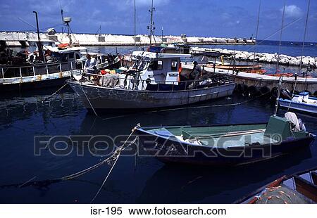 Fishing Boats in Harbour Jaffa Israel View Large Photo Image Stock Photography - Fishing Boats in Harbour Jaffa Israel. Fotosearch