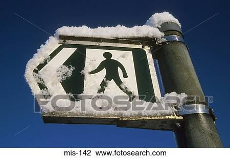 Footpath Sign in Snow View Large Photo Image Stock Image - Footpath Sign in Snow. Fotosearch