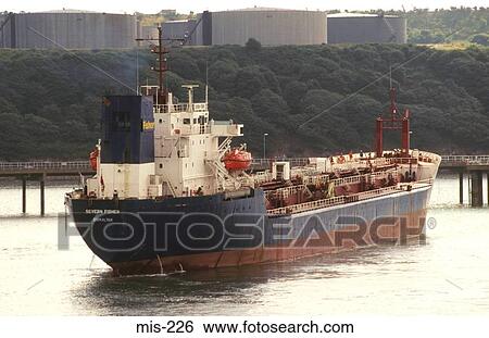 Freighter in Milford Haven Harbour Wales UK View Large Photo Image Stock Photograph - Freighter in Milford Haven Harbour Wales UK. Fotosearch