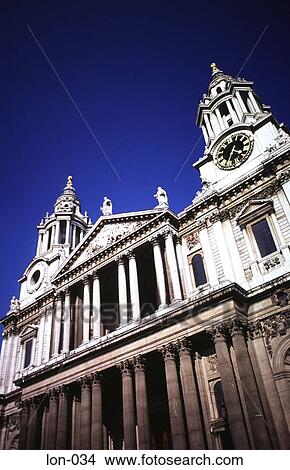Front of St Paul's Cathedral London UK View Large Photo Image Picture - Front of St Paul's Cathedral London UK. Fotosearch