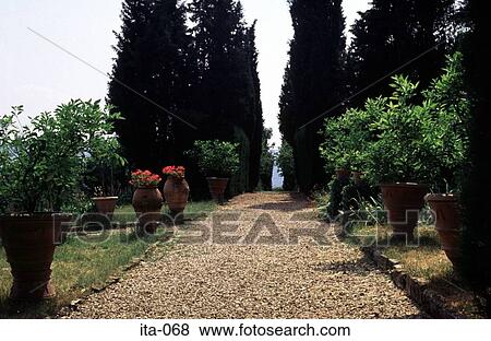 Gardens Tuscany Italy Europe View Large Photo Image Stock Photo - Gardens Tuscany Italy Europe. Fotosearch