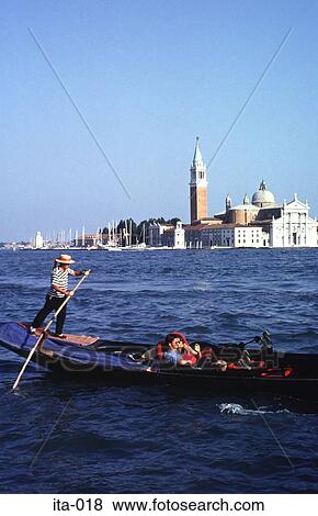 Gondola on Sea Venice Italy Europe View Large Photo Image Stock Photo - Gondola on Sea Venice Italy Europe. Fotosearch