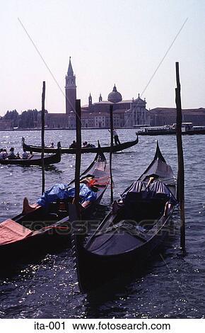 Gondolas Moored Plazzio Ducale Venice Italy View Large Photo Image Stock Image - Gondolas Moored Plazzio Ducale Venice Italy. Fotosearch