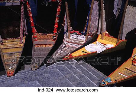 Graphic View of Boats Srinagar India Asia View Large Photo Image Picture - Graphic View of Boats Srinagar India Asia. Fotosearch