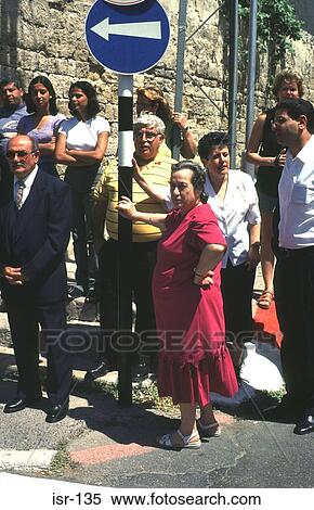 Group of People by Road Sign Jaffa Israel View Large Photo Image Stock Photography - Group of People by Road Sign Jaffa Israel. Fotosearch