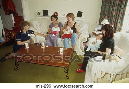 Health Care Visitor and New Mothers UK View Large Photo Image Stock Photograph - Health Care Visitor and New Mothers UK. Fotosearch
