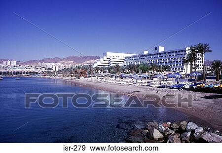 Hotel Buildings on Eilat Sea Front Israel View Large Photo Image Stock Photo - Hotel Buildings on Eilat Sea Front Israel. Fotosearch