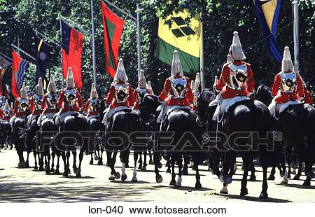 Stock Image - Household Cavalry Parade London UK. Fotosearch