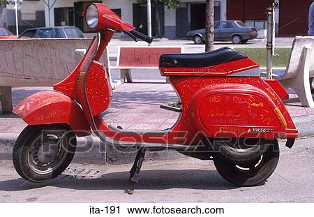 Italian Scooter View Large Photo Image Stock Image - Italian Scooter. Fotosearch