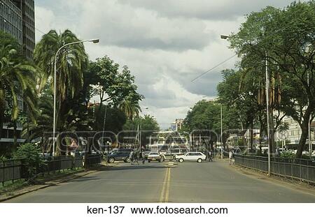 Kenyatta Avenue Nairobi Kenya View Large Photo Image Stock Photo - Kenyatta Avenue Nairobi Kenya. Fotosearch