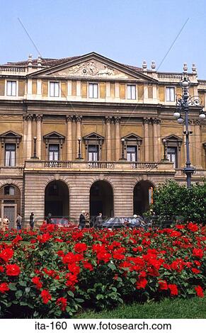 La Scala Opera House Milan Italy View Large Photo Image Stock Image - La Scala Opera House Milan Italy. Fotosearch