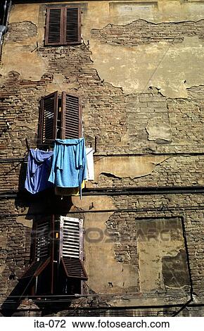 Laundry Hanging Outside Window Italy Europe View Large Photo Image Stock Image - Laundry Hanging Outside Window Italy Europe. Fotosearch