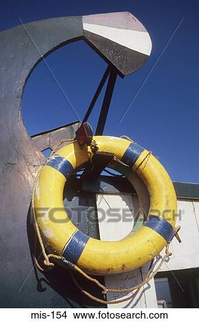 Picture - Life Ring on Ship. Fotosearch