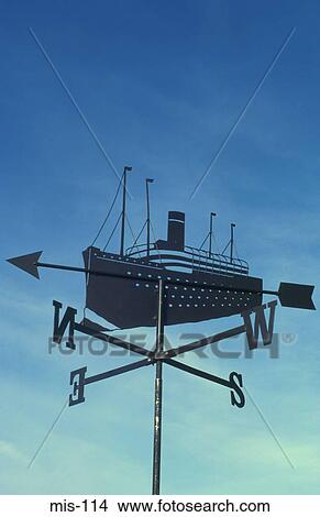 Picture - Liner Shaped Weathervane. Fotosearch