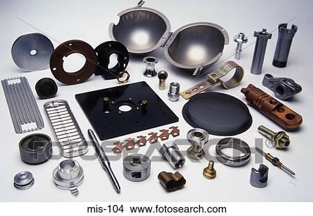 Machined Metal Components on Display View Large Photo Image Picture - Machined Metal Components on Display. Fotosearch