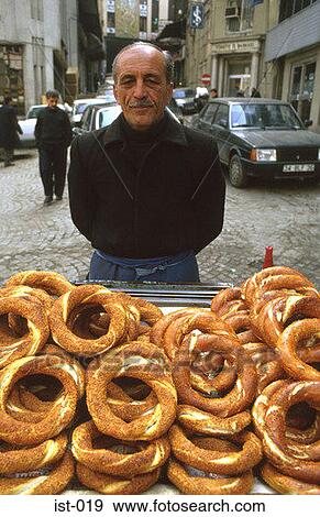 Man at Bread Ring Stall Istanbul Turkey View Large Photo Image Stock Photo - Man at Bread Ring Stall Istanbul Turkey. Fotosearch