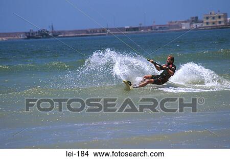 Picture - Man Kite Surfing. Fotosearch